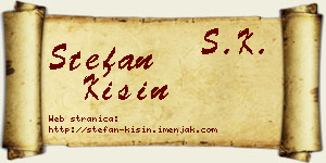 Stefan Kisin vizit kartica